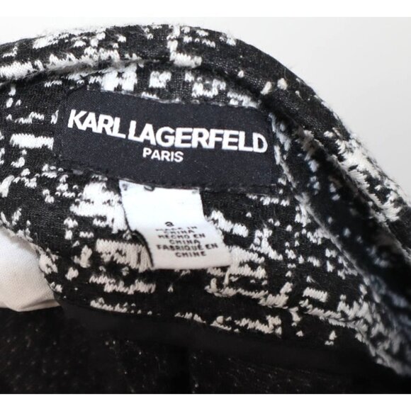 Karl Lagerfeld Paris Textured Flared Skirt Womens Sz 6 Office Siren Corpcore - Picture 2 of 11